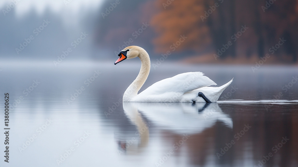 Obraz premium swan on the lake