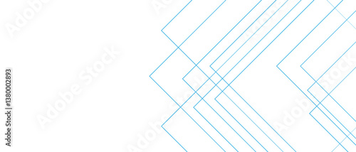 Abstract white and blue background with lines. Design for brochure, website, flyer. Blue Futuristic architectural concept with Isometric squares & Geometric line design. Blue geometric banner pattern 