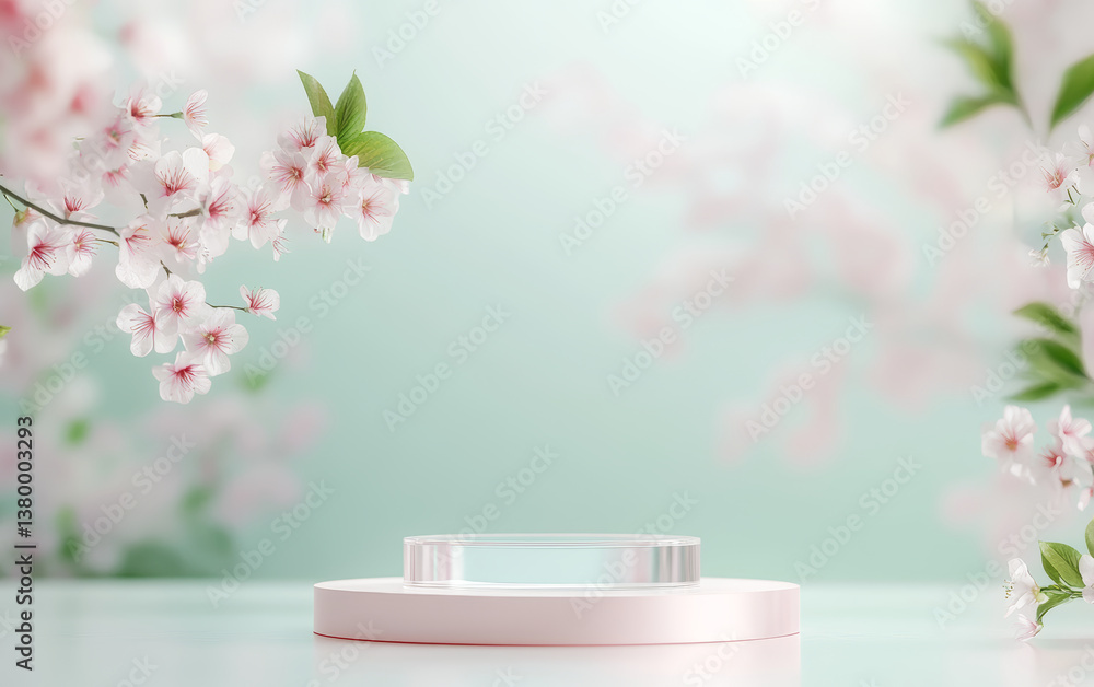 Fresh and natural background of e-commerce product display table
Fresh and natural background of e-commerce product display table