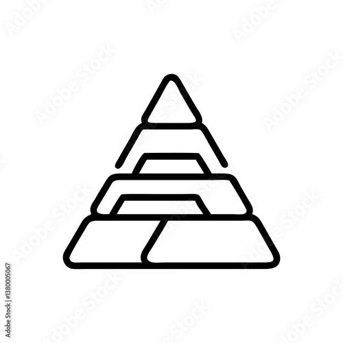 Food Pyramid Icon Minimalist Design  