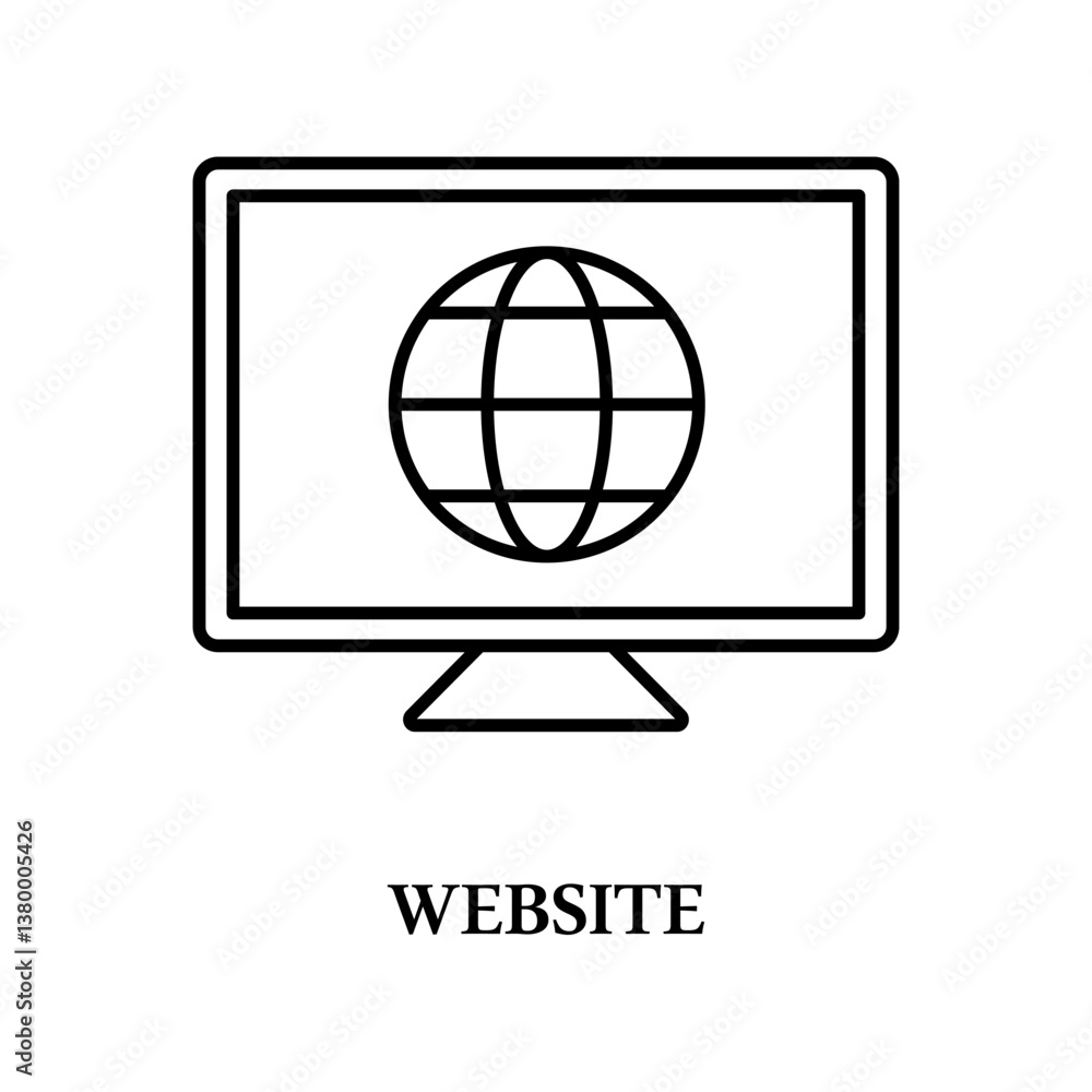 Icon a website, isolated against a clean background. Icon a website, isolated against a clean background.