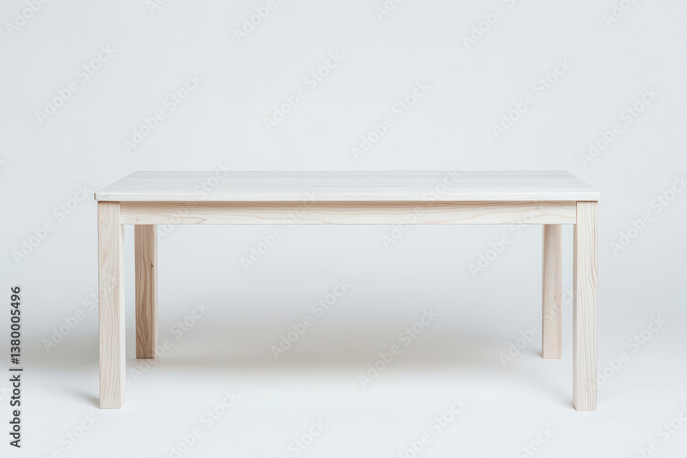 Minimalist white table on a clean background, perfect for modern interiors. isolated on white background. Minimalist white table on a clean background, perfect for modern interiors. isolated on white background.