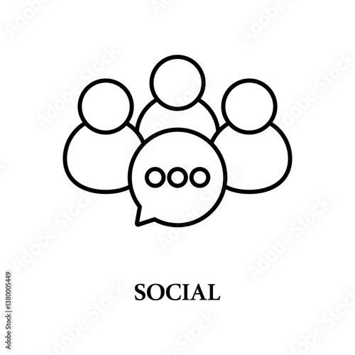 Icon a social, isolated against a clean background.