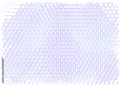 水彩の薄い青色薄い紫色　幾何学模様・小紋柄