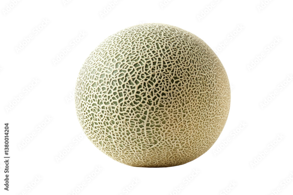 A textured cantaloupe on a bright surface, sunlight revealing its unique patterns A textured cantaloupe on a bright surface, sunlight revealing its unique patterns
