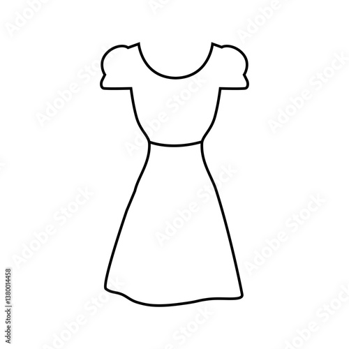 Dress icon vector. frock illustration sign. Fashion symbol or logo.