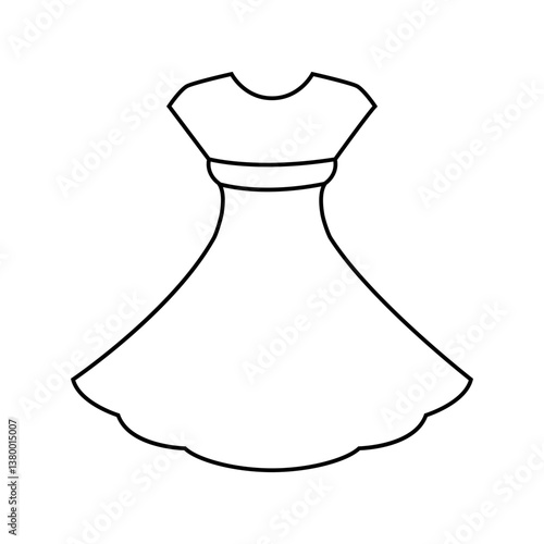 Dress icon vector. frock illustration sign. Fashion symbol or logo.