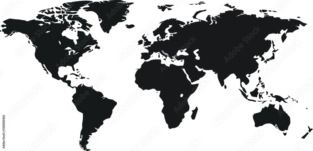 world map on white background vector world map on white background vector