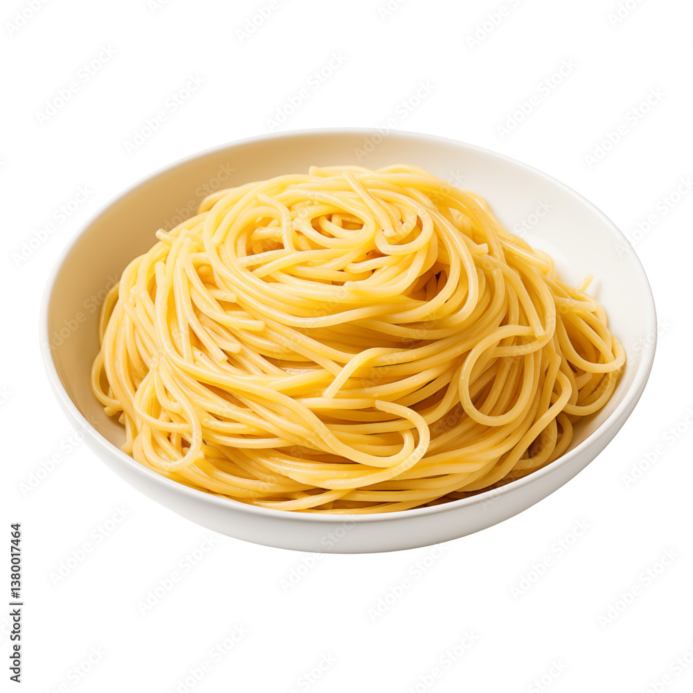 Top view of spaghetti in white plate isolated on transparent background. Top view of spaghetti in white plate isolated on transparent background.