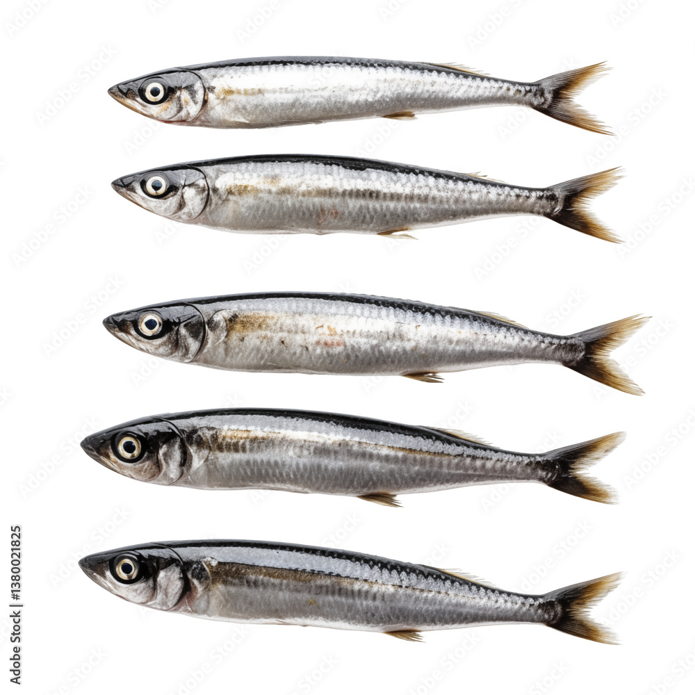 Top view of sardine fishes isolated on transparent background. Top view of sardine fishes isolated on transparent background.