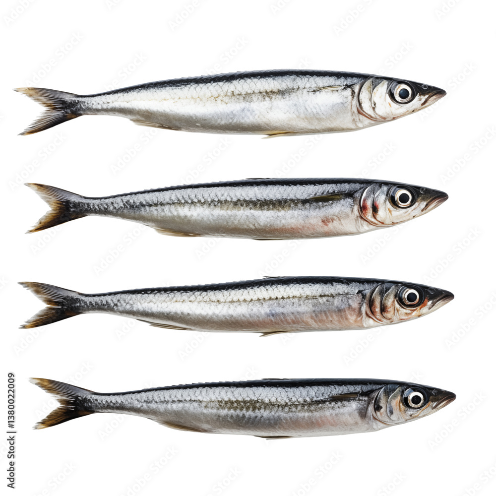 Top view of sardine fishes isolated on transparent background. Top view of sardine fishes isolated on transparent background.
