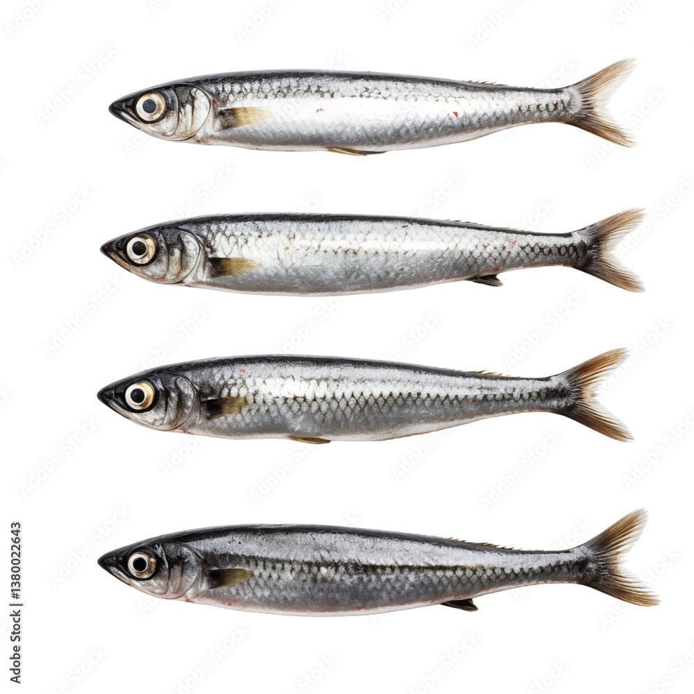 Top view of sardine fishes isolated on transparent background. Top view of sardine fishes isolated on transparent background.