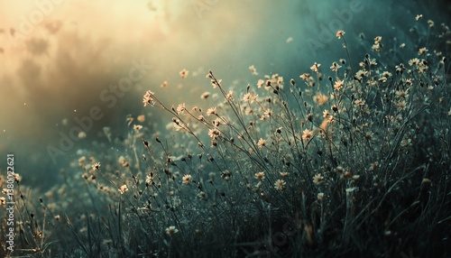 Wild Flowers Blooming in a Meadow During Springtime Nature Scene