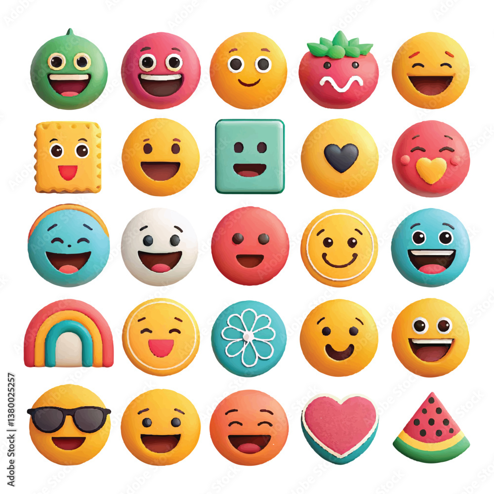 Fototapeta premium set of smiles