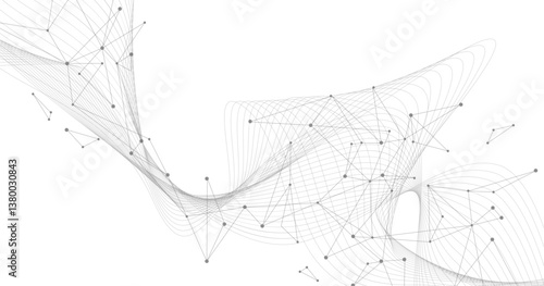 Simple triangle figures and line on a white background.Graphic design element and geometry shape pattern.technology futuristic network background.	