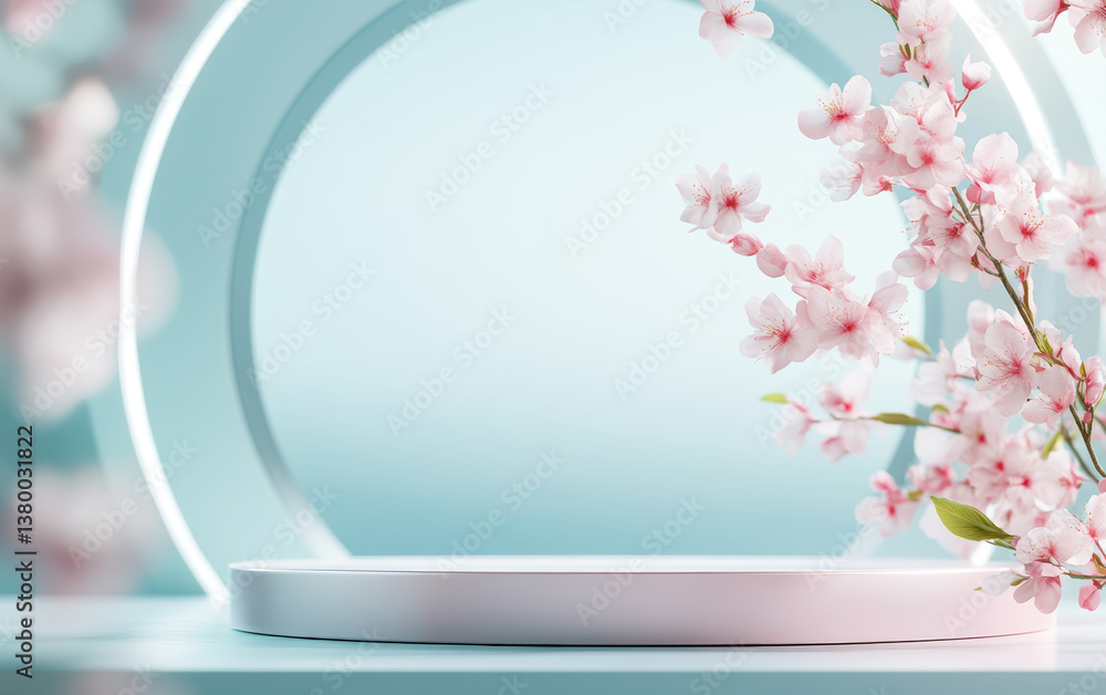Natural and fresh background of e-commerce products display table
Natural and fresh background of e-commerce products display table