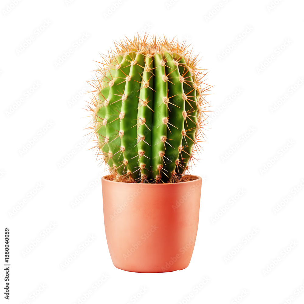 Modern Potted Cactus on transparent background Modern Potted Cactus on transparent background