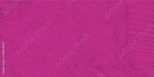 Abstract Black and pink Line Contour Topography Pattern. Topography line circle creative map circle and wave lineGeographic mountain relief diagram line wave carve