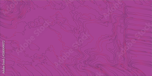 Abstract pink and black Line Contour Topography Pattern. Topography line circle creativemap circle and wave lineGeographic mountain relief diagram line wave carve