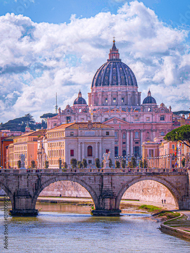 Photography Rome city skyline, the iconic St