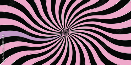 Classic vintage sun rays pattern. radial hypnotic spirals with dynamic spirals overlayTwirl abstract background black and white design Swirling Optical Illusion. 