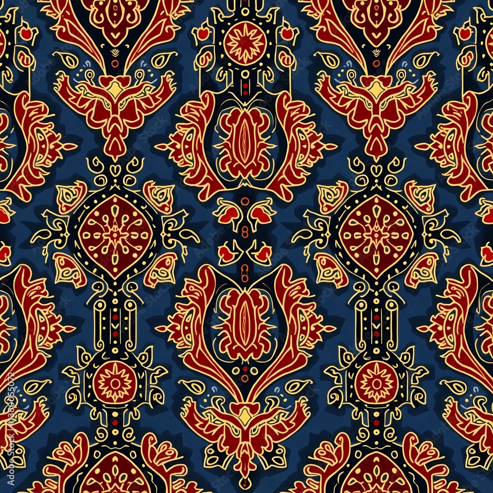a vector illustration of traditional Indonesian batik with the parang kawung motif a vector illustration of traditional Indonesian batik with the parang kawung motif