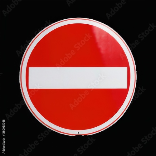 Circular Prohibition Sign with Red and White Colors on Black Background; Bold Contrast Design for High Visibility. Free Download Circular Prohibition Sign with Red and White Colors on Black Background; Bold Contrast Design for High Visibility. - GFXLoad