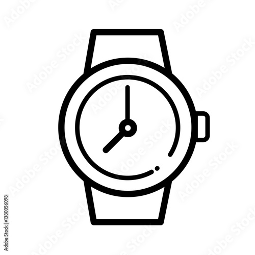 Smartwatch for tracking physical fitness and telemedicine - vector icon	