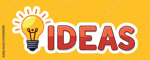 Dynamic idea sign emphasizing the power of creative solutions and thoughts