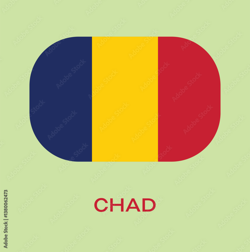 Fototapeta premium Flag of Chad R.eps