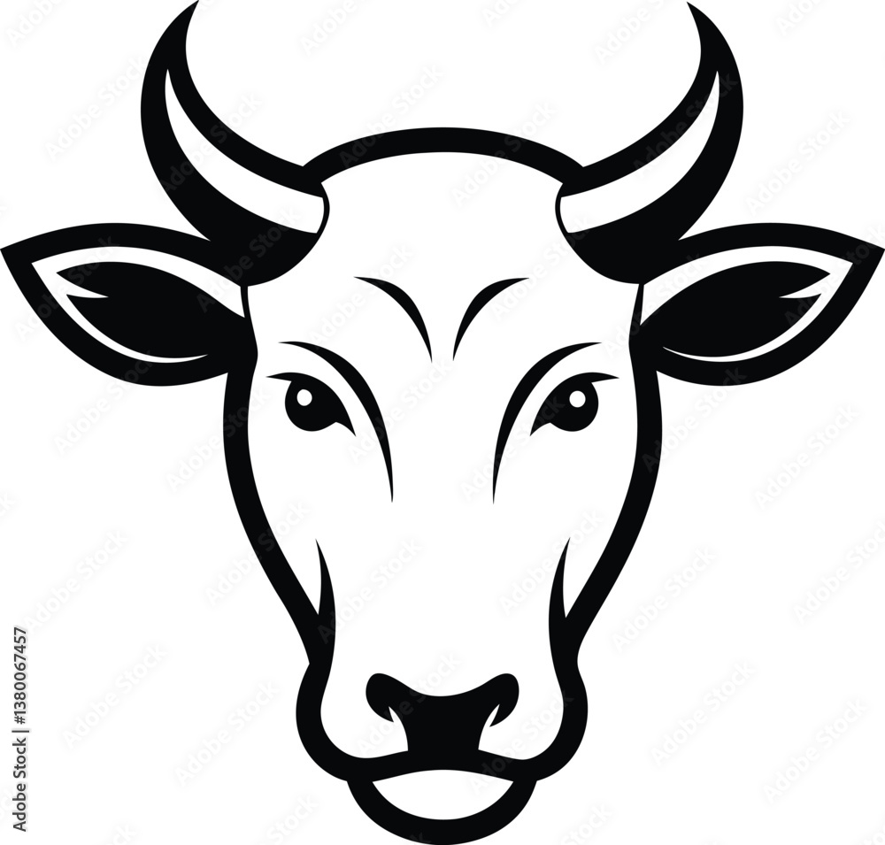 cow head vector illustration cow head vector illustration