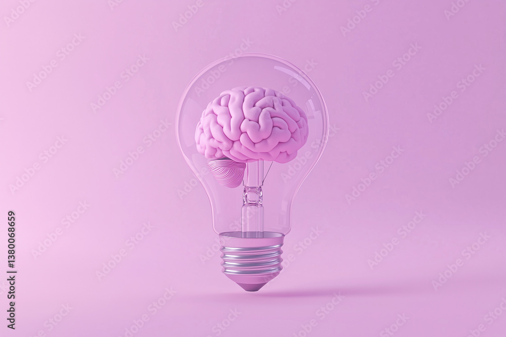 3D abstract brain illustration 3D abstract brain illustration