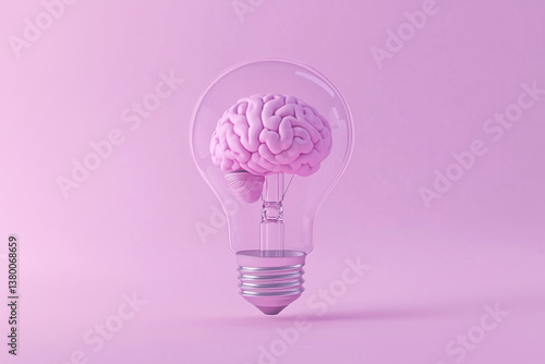 3D abstract brain illustration