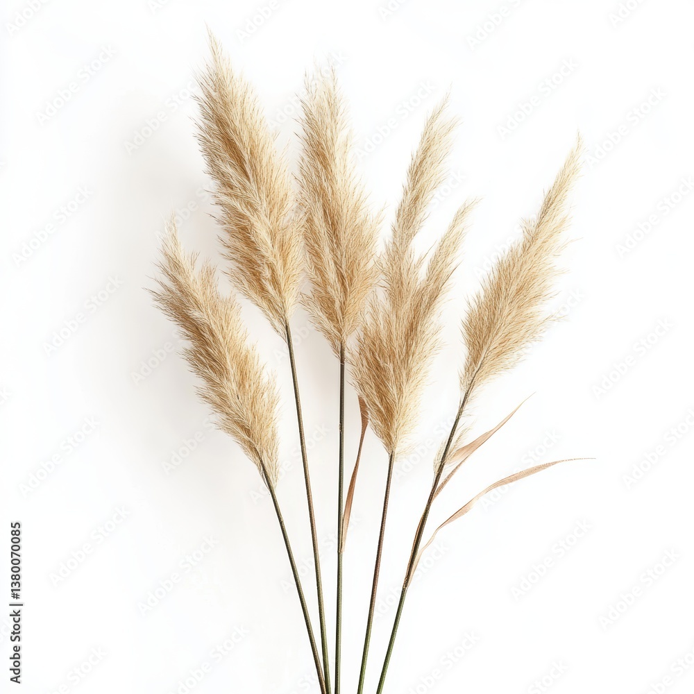 Pampas Grass Elegance: Delicate pampas grass plumes stand out against a clean backdrop, creating a minimalist aesthetic. Pampas Grass Elegance: Delicate pampas grass plumes stand out against a clean backdrop, creating a minimalist aesthetic.