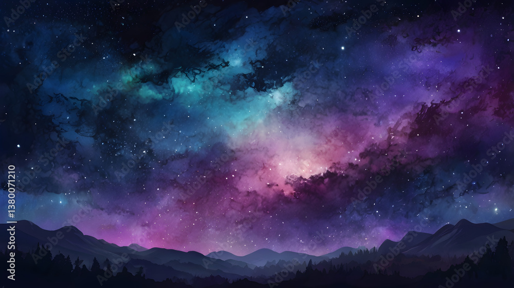 Fototapeta premium northern lights in space