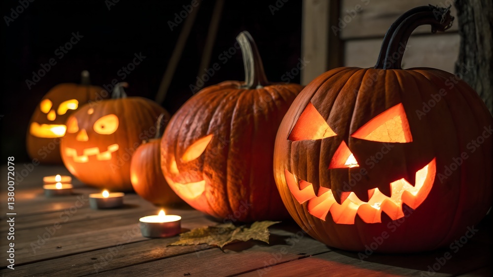 Obraz premium halloween jack o lantern pumpkin