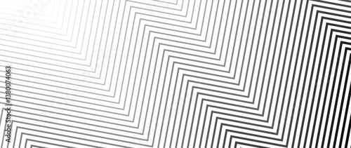 Abstract black and white blend line art background vector. Wallpaper design with wavy line in motion. Illustration for banner, packaging, social media, ads.
