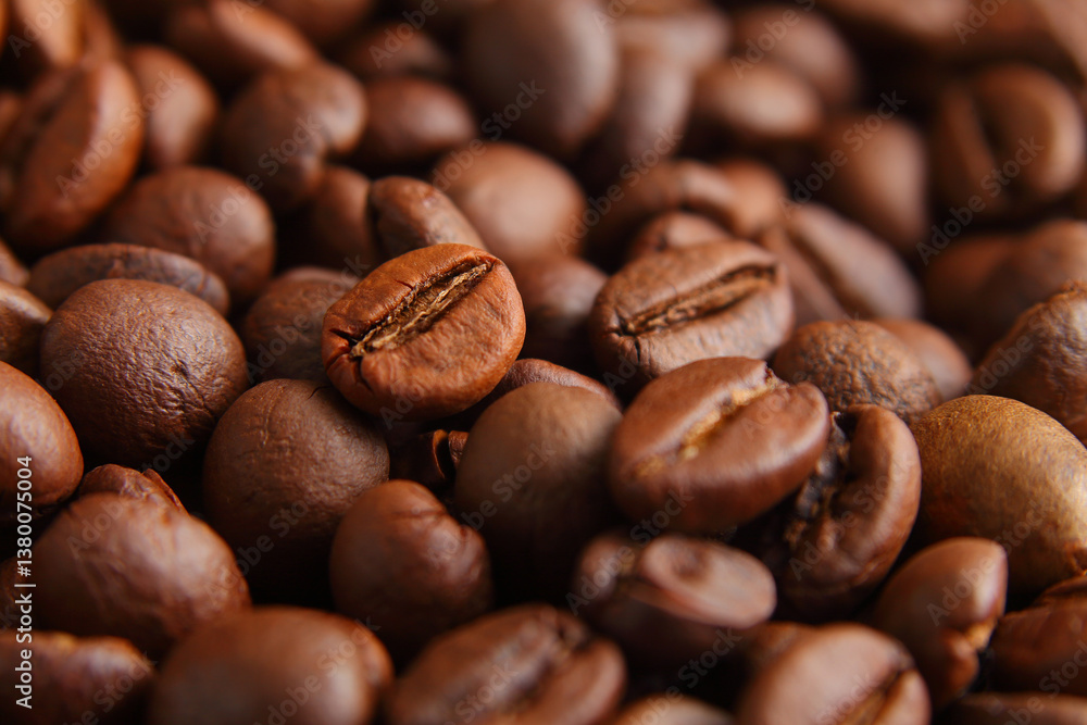 Freshly Roasted Coffee Beans in Close-Up for the Perfect Brew Freshly Roasted Coffee Beans in Close-Up for the Perfect Brew
