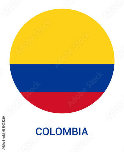 Free Download Flag Of Colombia, Colombia flag, National flag of Colombia. circle flag of Colombia. - GFXLoad