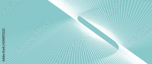 Abstract green and white blend line art background vector. Wallpaper design with wavy line in motion. Illustration for banner, packaging, social media, ads.