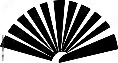 Chinese fan isolated handheld tessen souvenir icon. Vector weaponized Japan warfare fan. Folding paper or silk blower with tessel. Traditional Korean Japanese souvenir of paper, foldable fan.