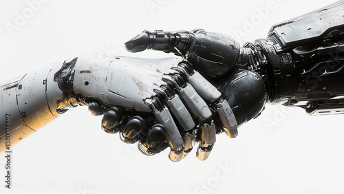 Futuristic Robotic Handshake