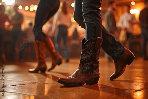 Cowboy Boots on Dance Floor: Country Line Dancing, Rhythm, and Western Culture
