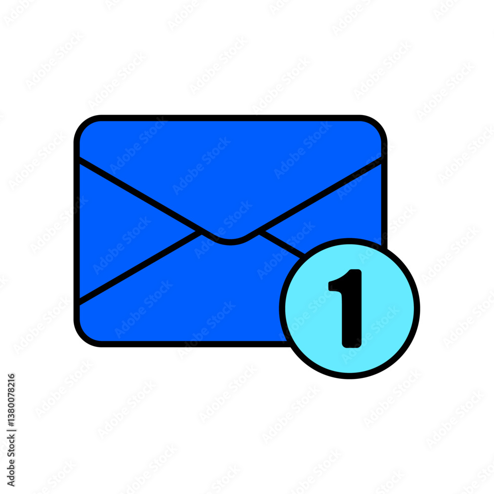 Icon a new message, isolated against a clean background. Icon a new message, isolated against a clean background.