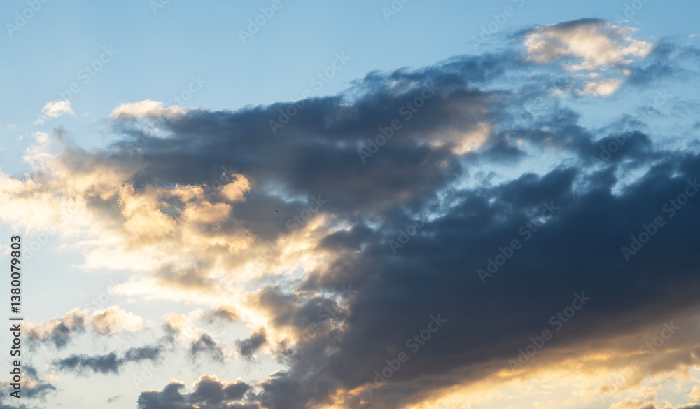 Beautiful clouds on the sky after sunset . Sunset sky background. Beautiful clouds on the sky after sunset . Sunset sky background.