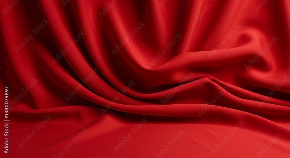 Obraz premium Crimson Drape AI Generated