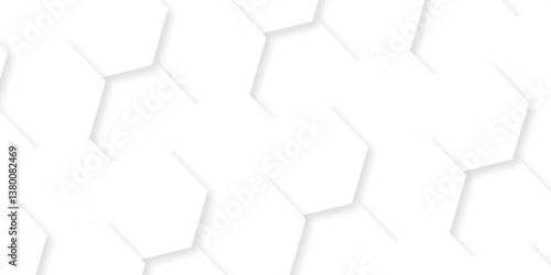 Abstract background with hexagons honeycomb technology texture. Hexagonal shape 3d structure light seamless geometric background. Surface polygon pattern with digital hexagon and futuristic business.
