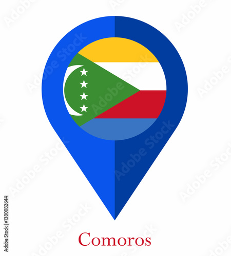 Free Download Flag Of Comoros, Comoros flag, National flag of Comoros. map pin flag of Comoros. - GFXLoad
