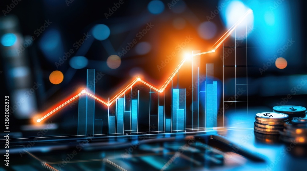 Analyzing business growth trends through data visualization office environment digital content financial insights Analyzing business growth trends through data visualization office environment digital content financial insights