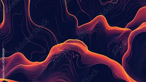 A sharp vector design of glowing flames outlined in bold, continuous contours.